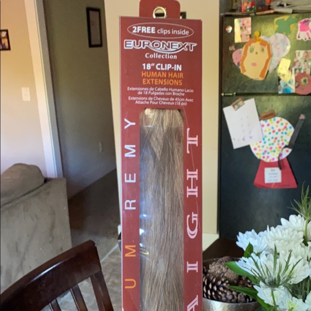 18” Euronext Clip In Hair Extensions BNIB